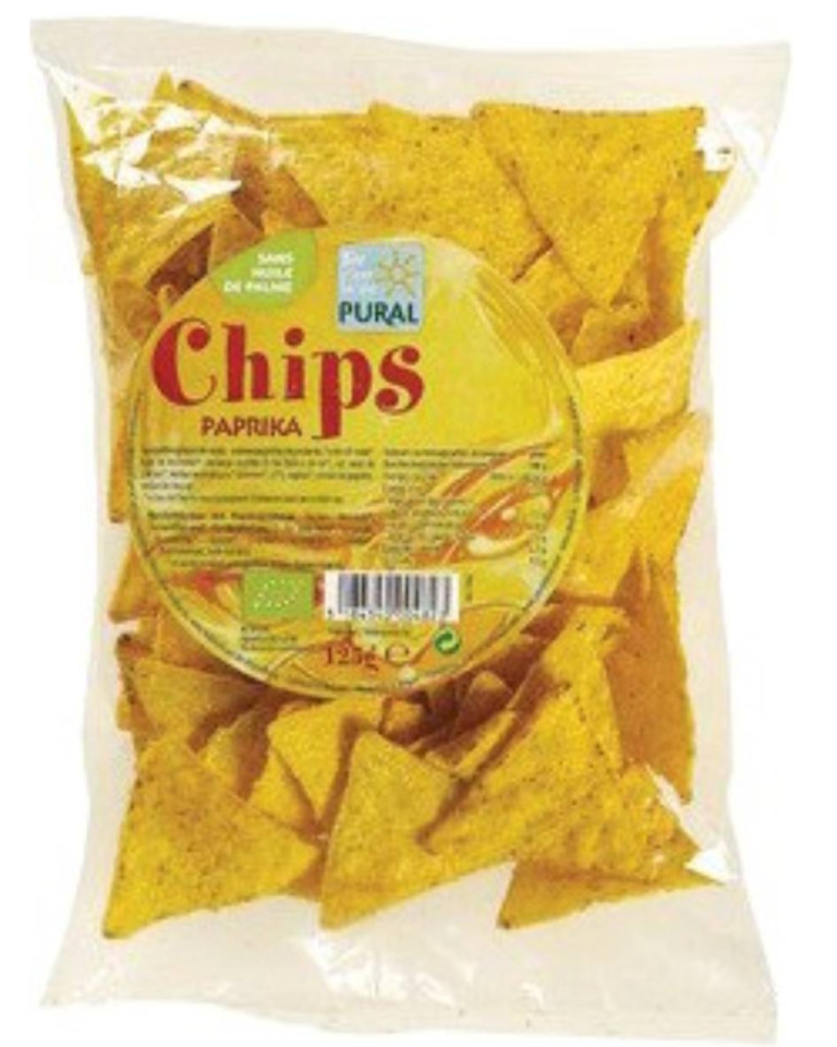 Nacho Chips cu paprika, Pural, ECO, 125g (fara gluten)(fara lactoza)