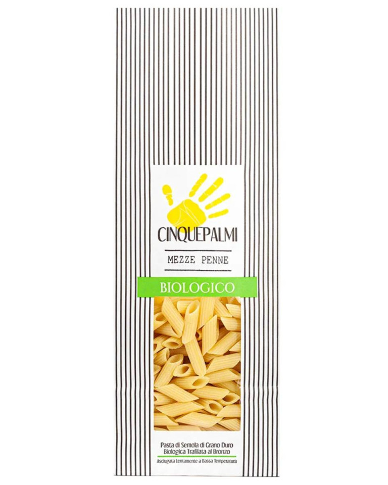 Penne Mezze Al Bronzo, Cinquepalmi, ECO, 500g