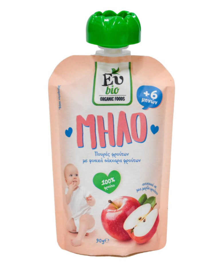 Smoothie cu mere de la 6 luni, EuBio, ECO, 90g