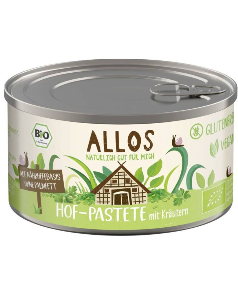 Pateu vegetal cu verdeturi, Allos, ECO, 125g (fara gluten)