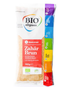 Zahar brun din trestie, BIO All Green, ECO, 500g