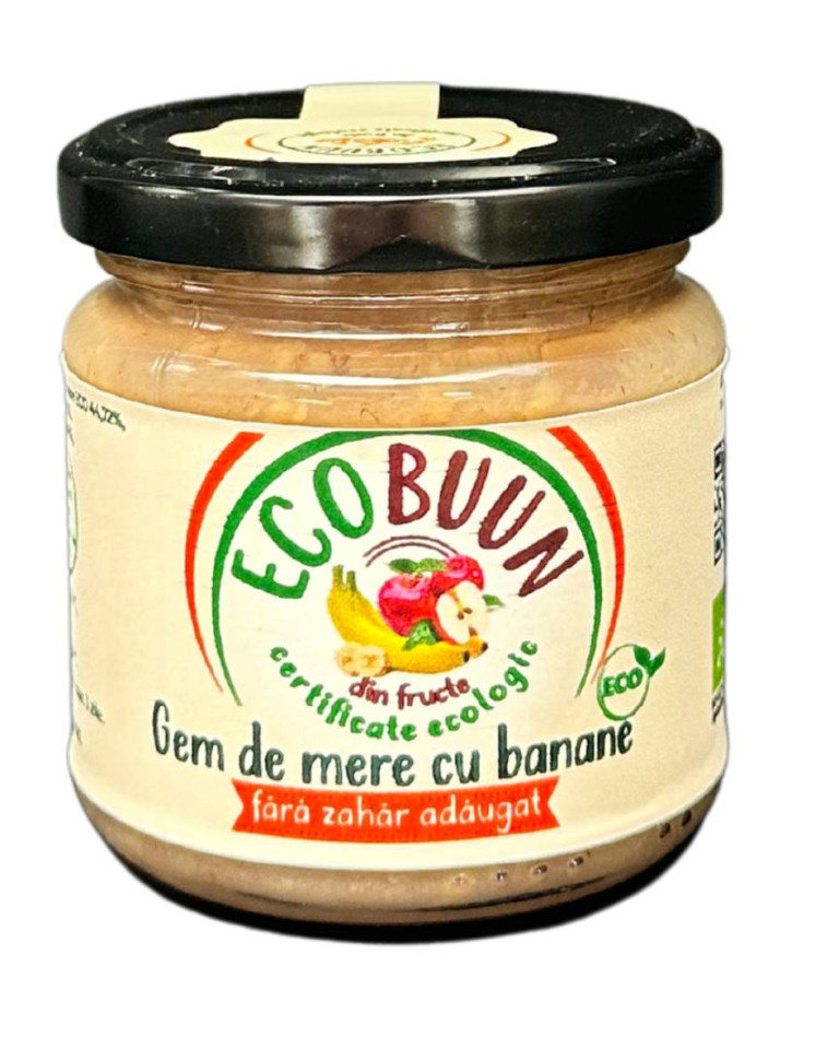 Gem de mere si banane, ECOBuun, 200g