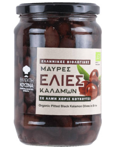 Masline Kalamata fara samburi, Fine Cuisine, ECO, (scurse 400g) 670g