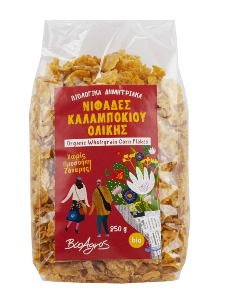 Fulgi de Porumb Integral fără Zahăr Adăugat, Bioagros, ECO, 250g