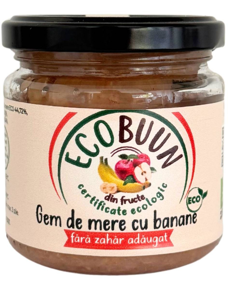 Gem de mere si banane, ECOBuun, 200g (fara zahar)