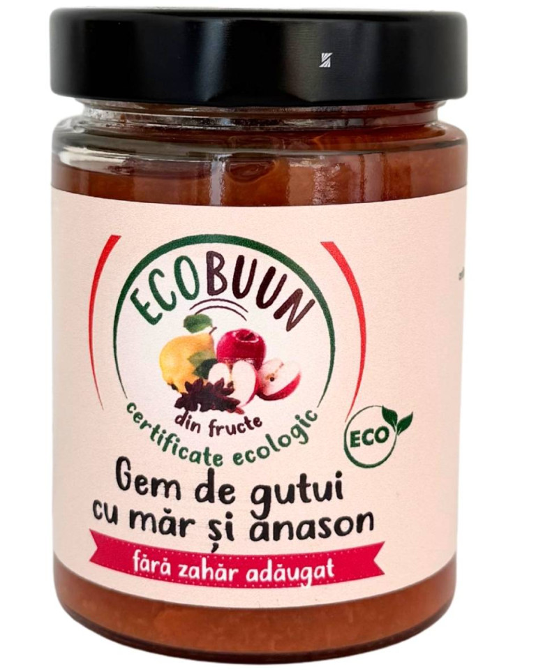 Gem de gutui cu mere si anason, ECOBuun, ECO, 300g (fara zahar)