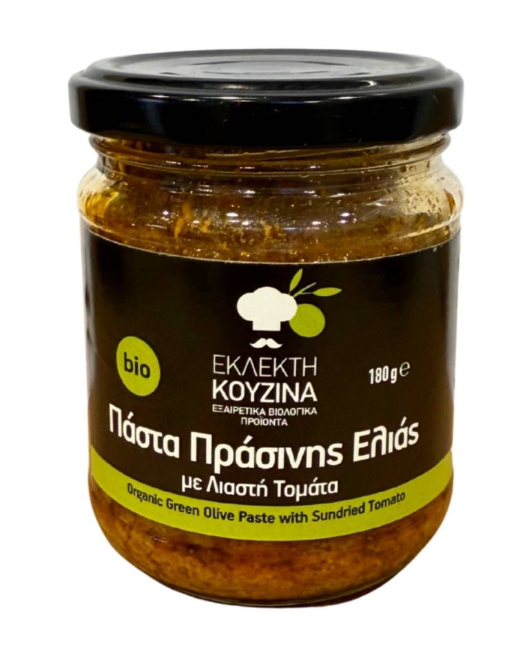 Pasta de masline verzi cu rosii uscate la soare, Bioagros, ECO, 180g