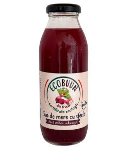 Suc de mere cu sfecla, EcoBuun, ECO, 300 ml (fara zahar)