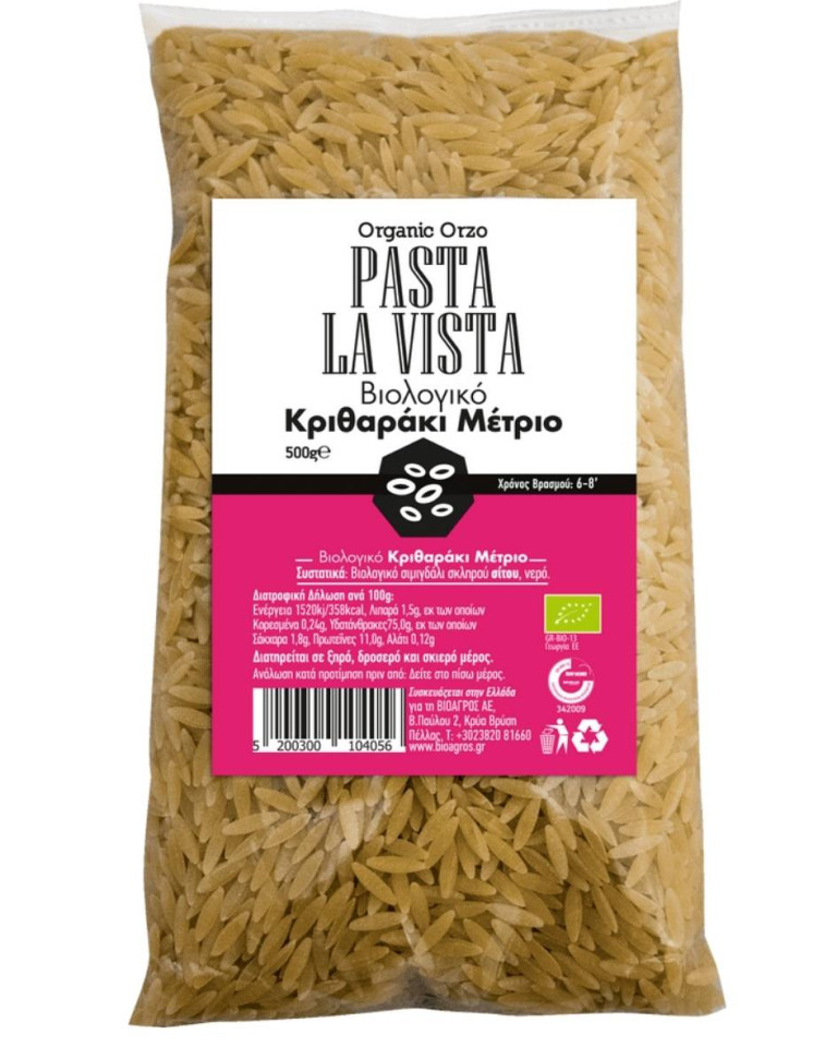 Paste Orzo Pasta la Vista, ECO, 500g