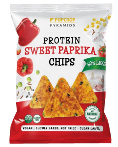 Chipsuri proteice vegane cu paprika dulce,  PopCrop, 60g