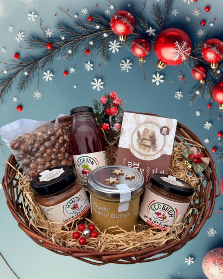 Coș mic „Dulcea Magie de Crăciun”