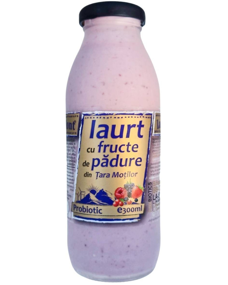 Iaurt cu fructe de padure de baut din Tara Motilor, 300ml