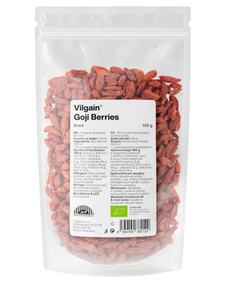 Fructe de goji uscate, Vilgain, ECO, 150g