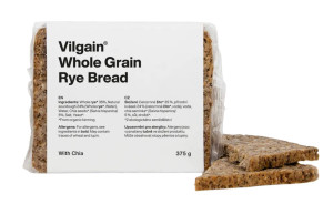 Pâine integrală de secară, Vilgain, ECO, 375g