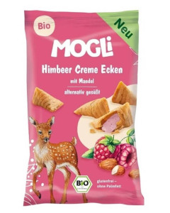 Mini pernute crocante umplute cu crema de zmeura, Mogli, ECO, 30g