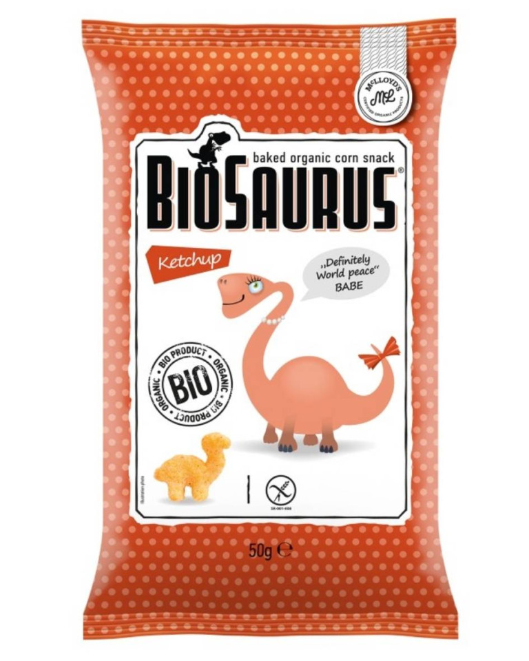 Pufuleti din porumb si ketchup, ECO, 50g (fara gluten)