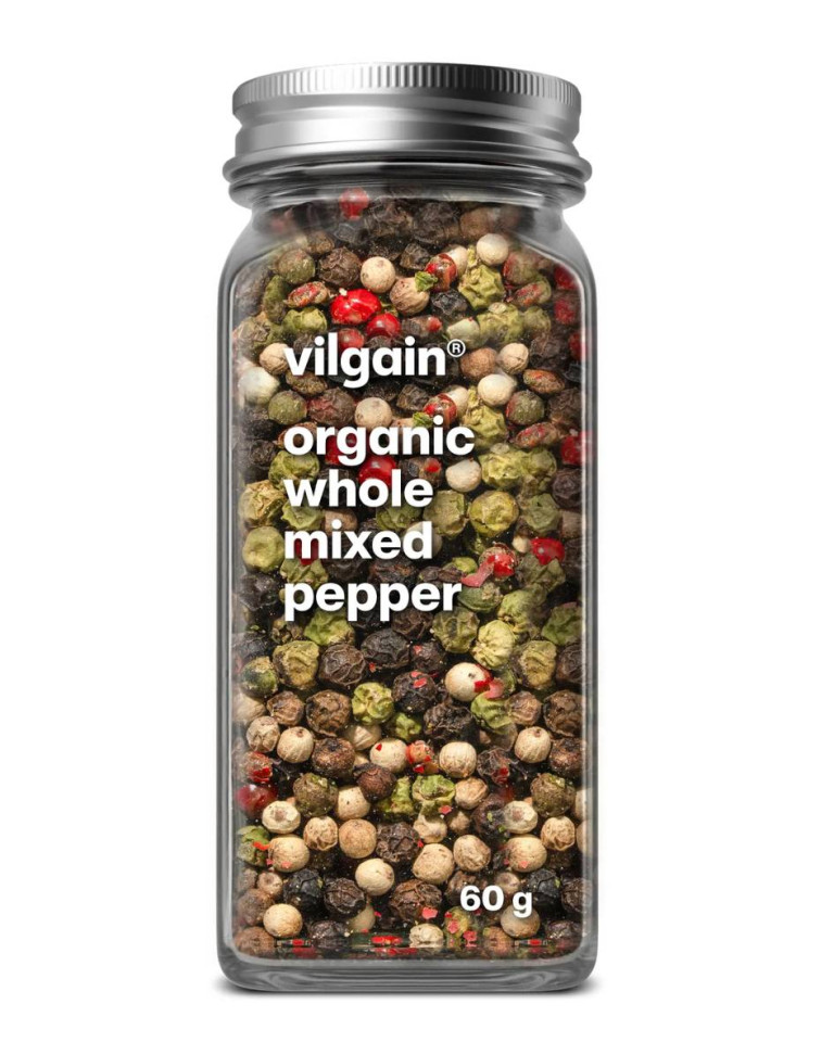 Piper boabe colorate intregi, Vilgain, ECO, 60g