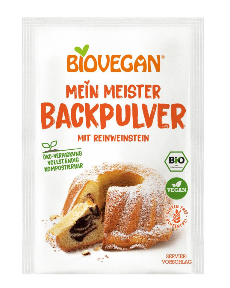Praf de copt cu tapioca, Biovegan, ECO, 3x17g(fără gluten)