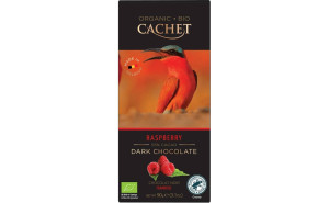 Ciocolata neagra cu zmeura 55% cacao, Cachet, ECO, 90g