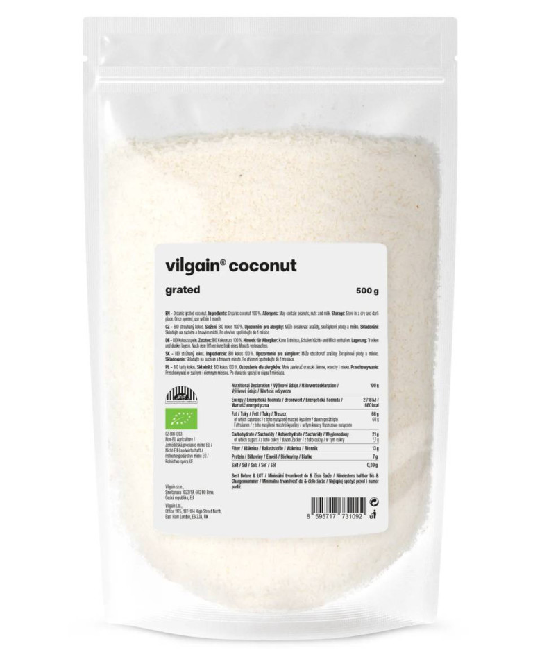 Nuca de cocos rasa, Vilgain, ECO, 500g