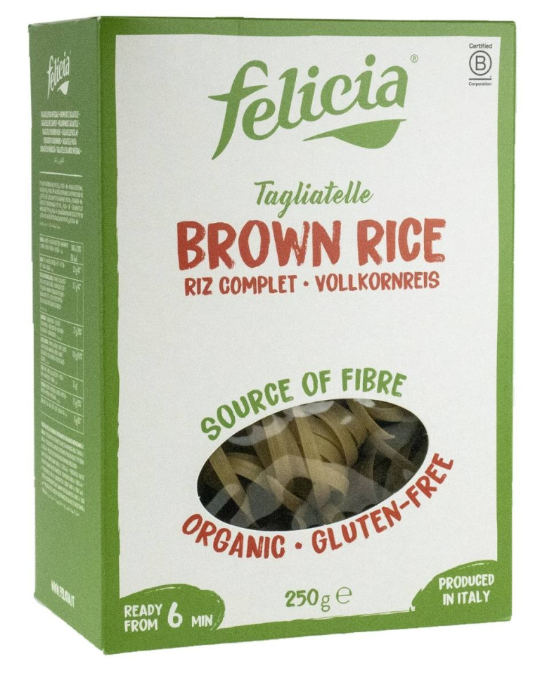 Tagliatelle de orez brun, Felicia, ECO, 250g (fara gluten)