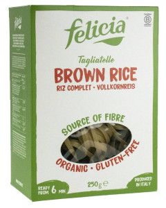 Tagliatelle de orez brun, Felicia, ECO, 250g (fara gluten)