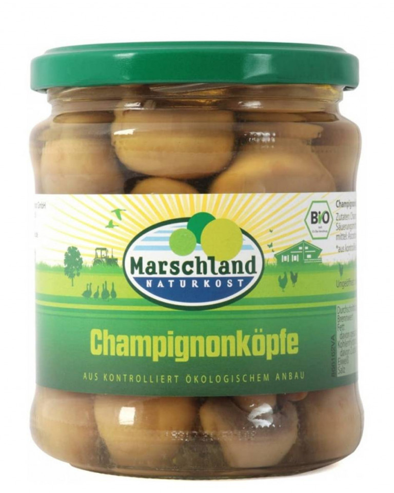 Ciuperci intregi, Champignons, Marschland Naturkost, ECO, 170g