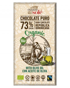 Ciocolata neagra cu ulei de masline, ECO, 100g (fara gluten)