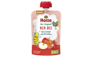 Piure de fructe cu mere si capsuni, Holle, ECO, 100g