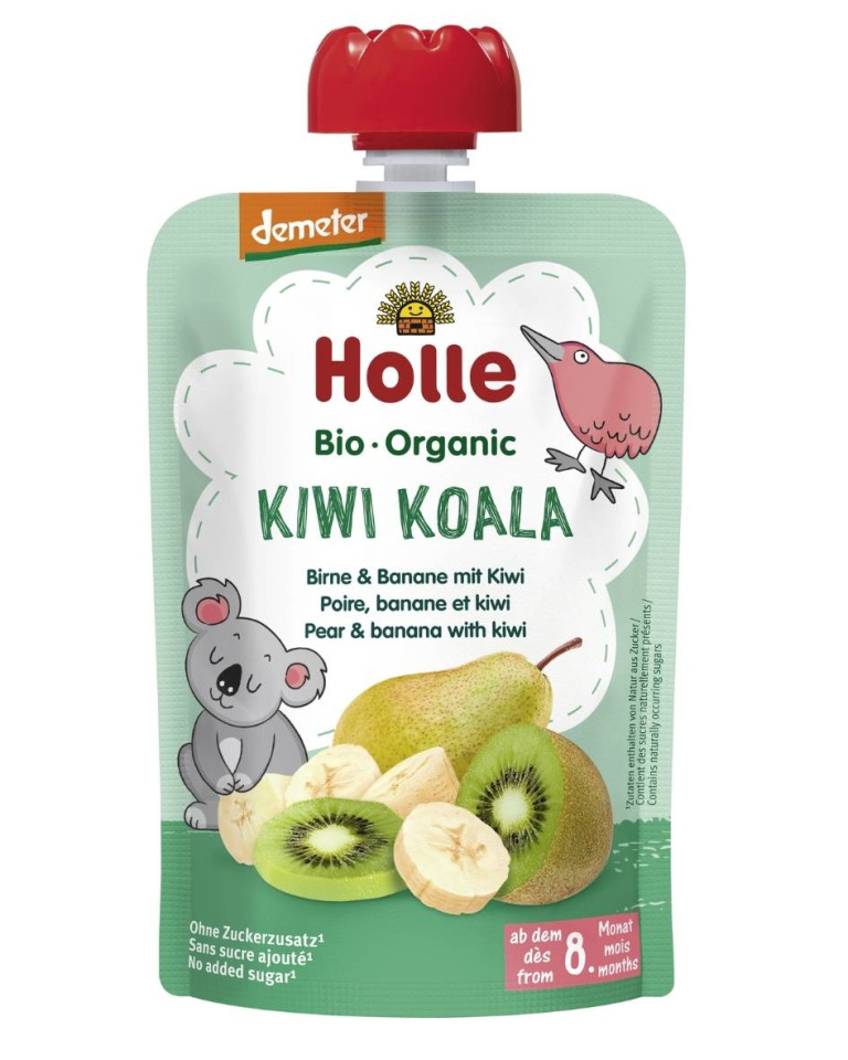 Piure de pere si banane cu kiwi, Holle, ECO, 100g