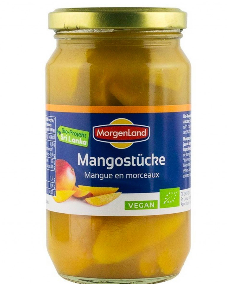 Compot de mango bucati, Morgenland, ECO, 350g