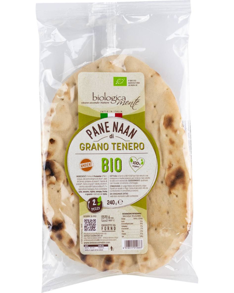 Paine Naan, Biologicamente, ECO, (2x120g) 240g