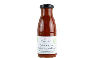 Sos de ardei, roșii și usturoi sălbatic, Naumidis, ECO, 270g