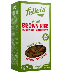 Fusilli de orez brun, Felicia , ECO, 250g (fara gluten)