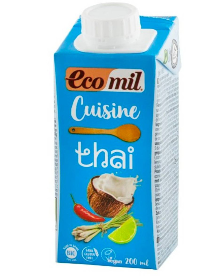 Crema vegetala Thai pentrru gatit, Ecomil Cuisine, ECO, 200ml