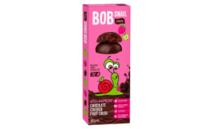 Fruit Snack - Mere, zmeura și ciocolată, Bob Snail, 30g (fără zahăr)