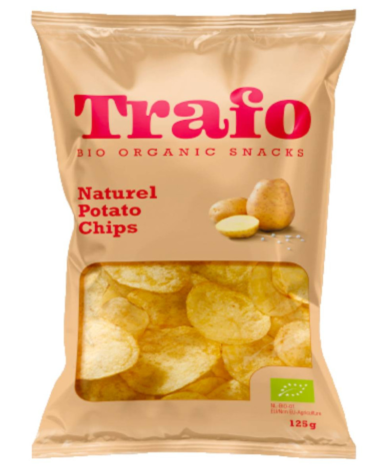 Chipsuri din cartofi cu sare, Trafo, ECO, 125g (fara gluten)